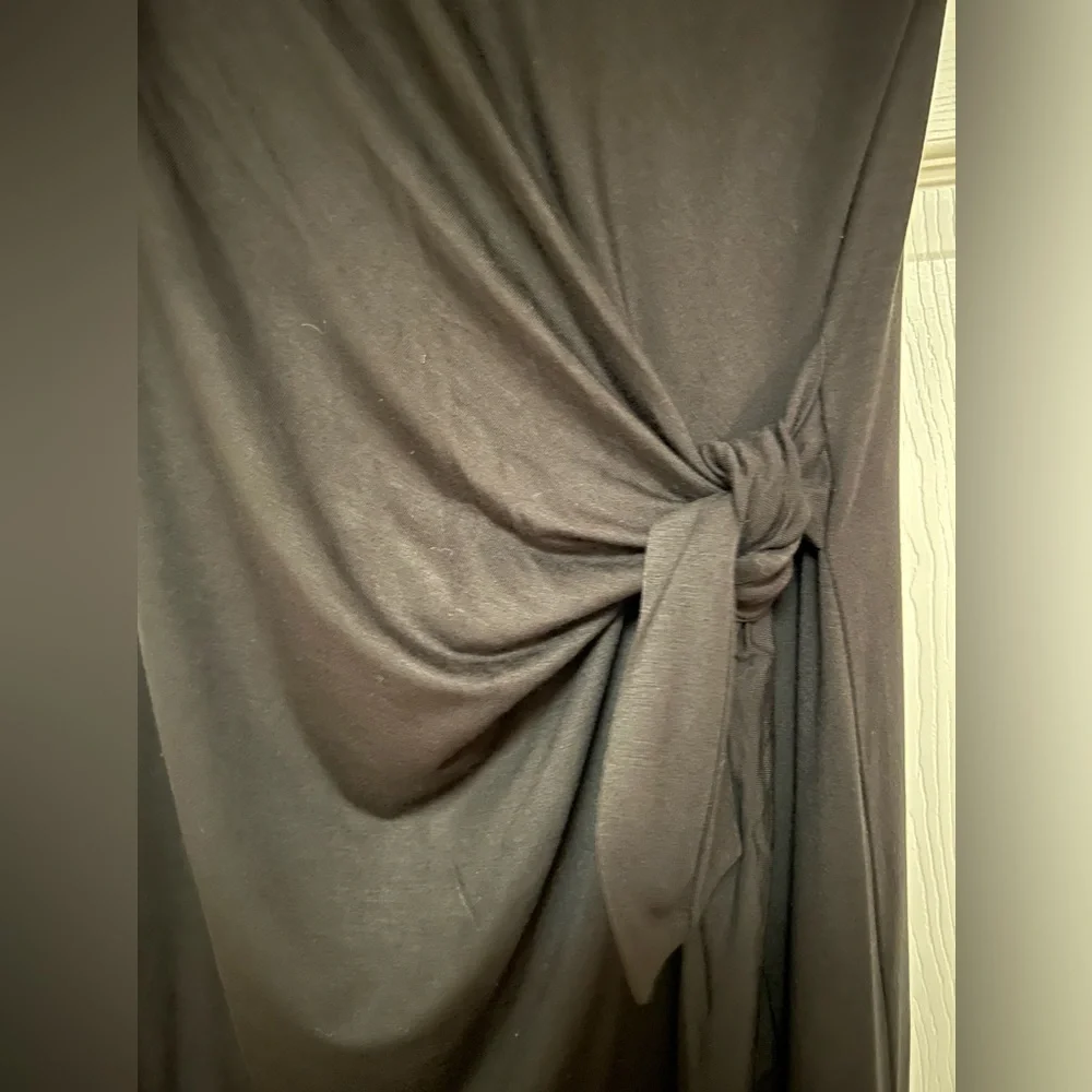 NWT Black Tee Shirt Wrap Dress - Picture 2 of 3